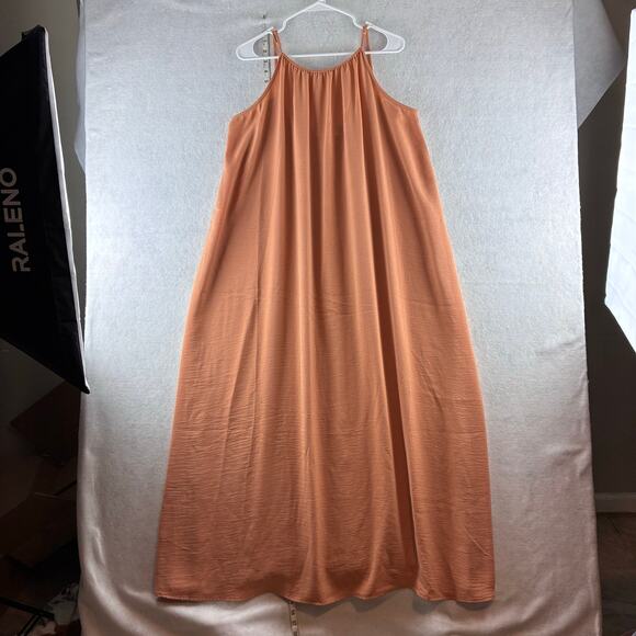Prologue Greek Goddess Maxi Dress XXL Peach Adjustable Ethereal Flowy Feminine - Picture 1 of 11